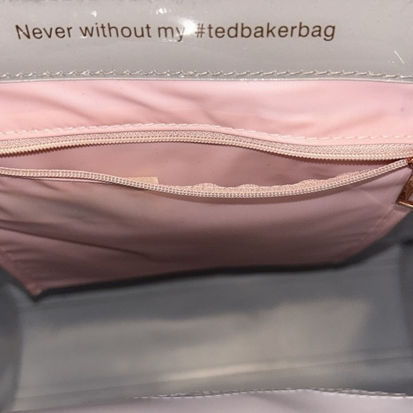 🌸Authentic Grey Frenchie Dog Ted Baker Large Icon Tote Bag with Matching Pouch - Picture 3 of 9